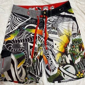 Vintage 90s Y2K Lost Enterprises Masters of Mayhem Surfer skater style Size 36